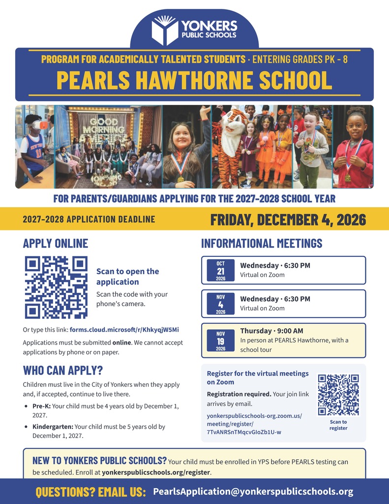Pearls Hawthorne school application