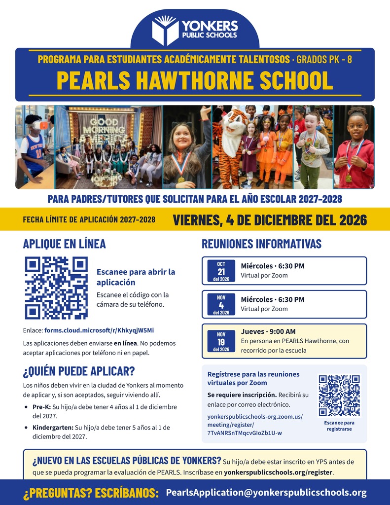 Pearls Hawthorne school application