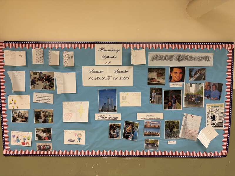 Bulletin Board in memory of 9/11
