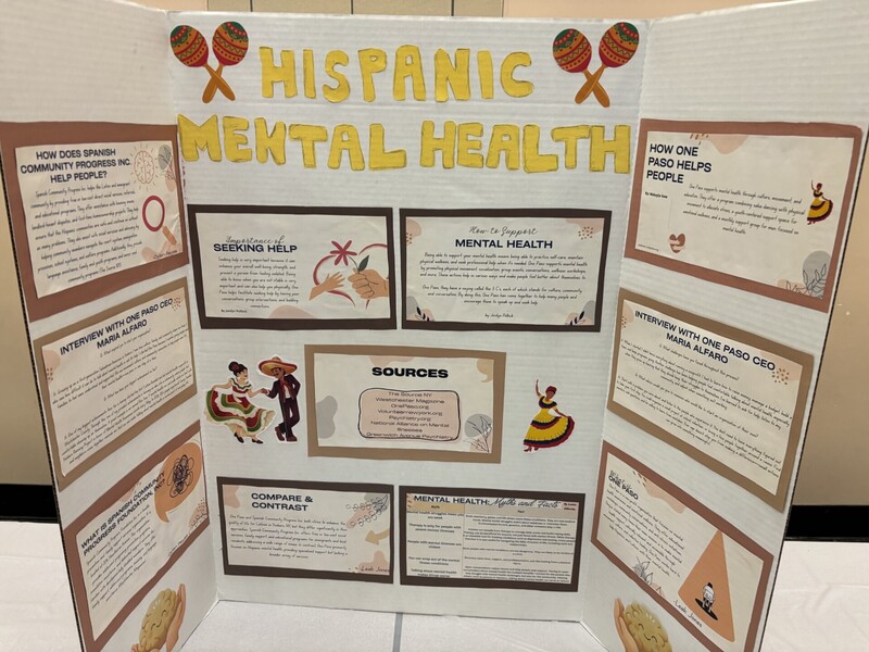Hispanic Mental Health Project poster board