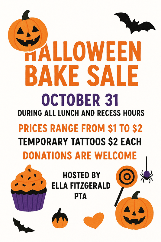Halloween Bake Sale 2025