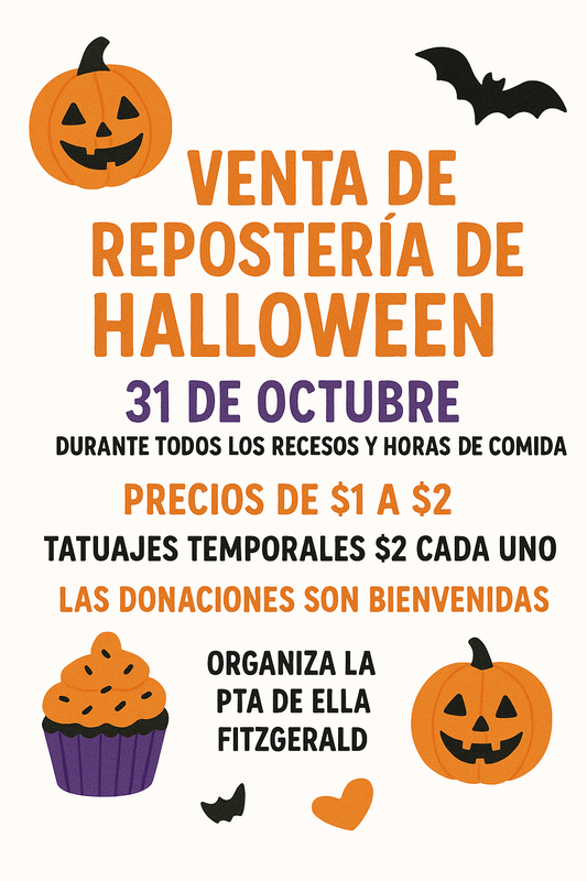 Halloween Bake Sale 2025