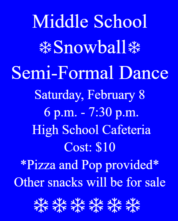 MS Snowball Semi Formal DAnce February 8 2025