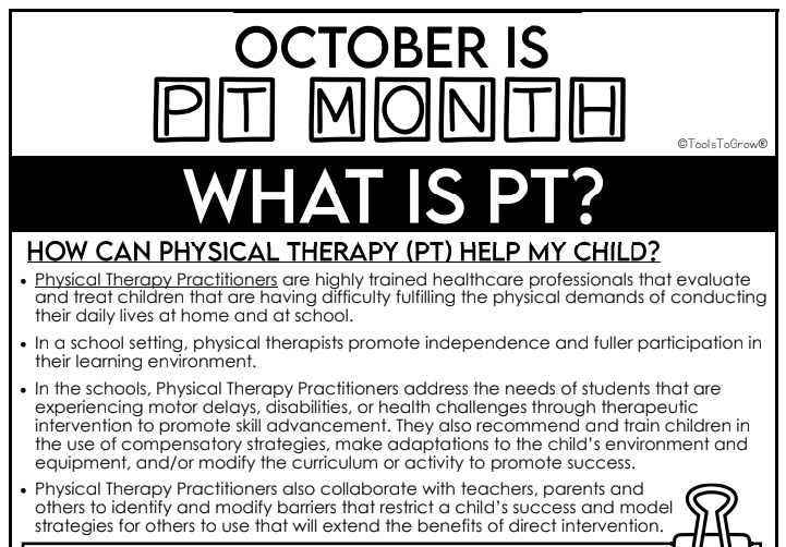 Physical Therapy Month October