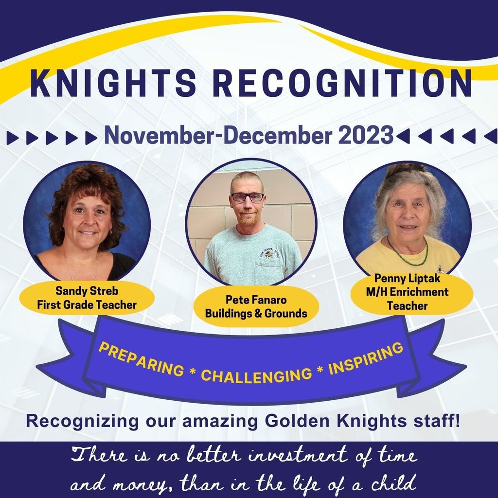 Knights Recognition Nov Dec 2023