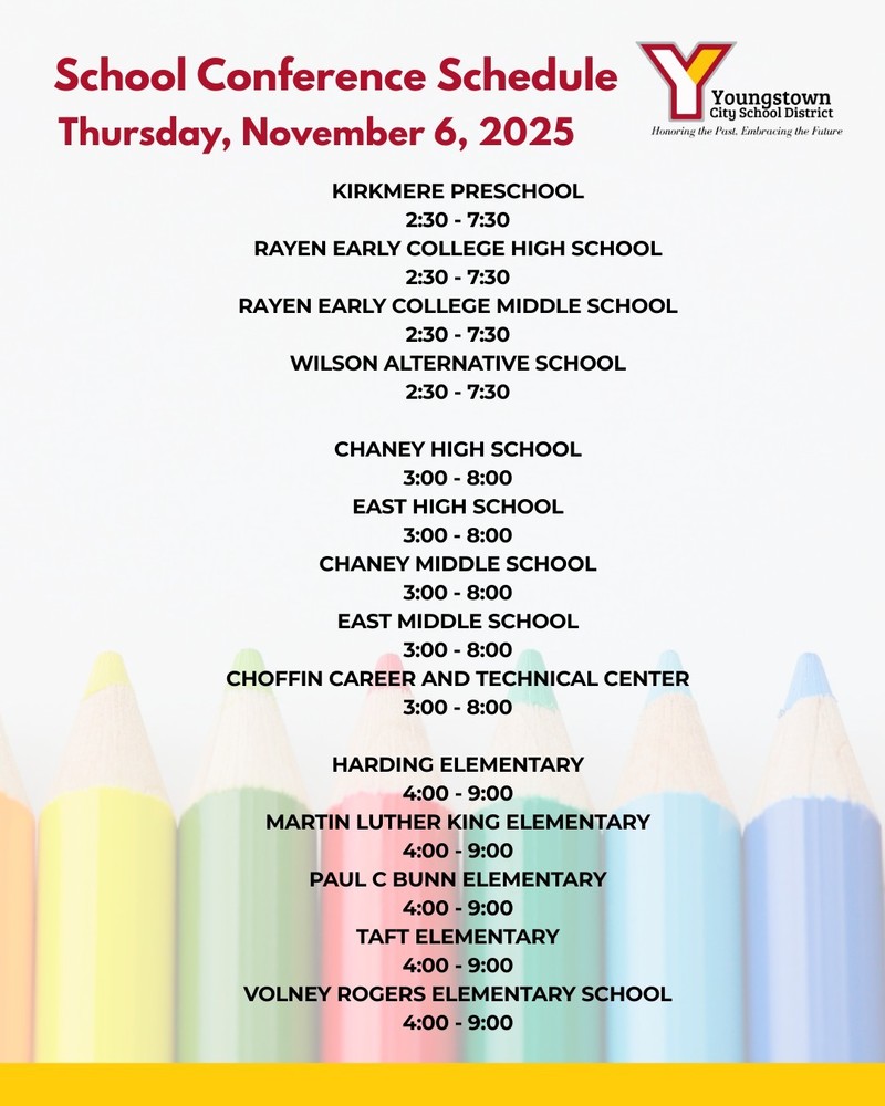 School conference night flyer 