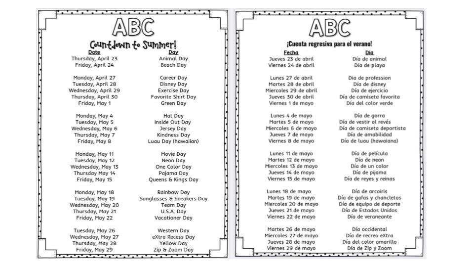 ABC Countdown to Summer!