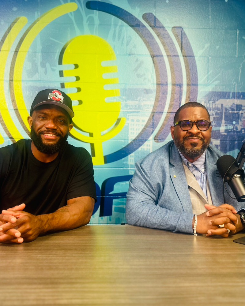 podcast studio interview with maurice clarett and jeremy batchelor