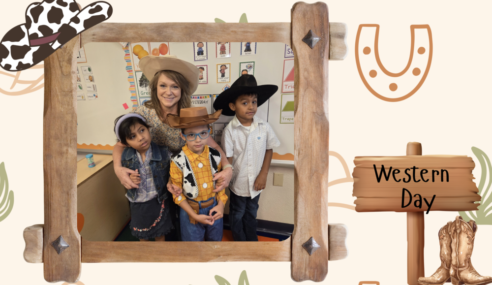 Explorers wearing western wear