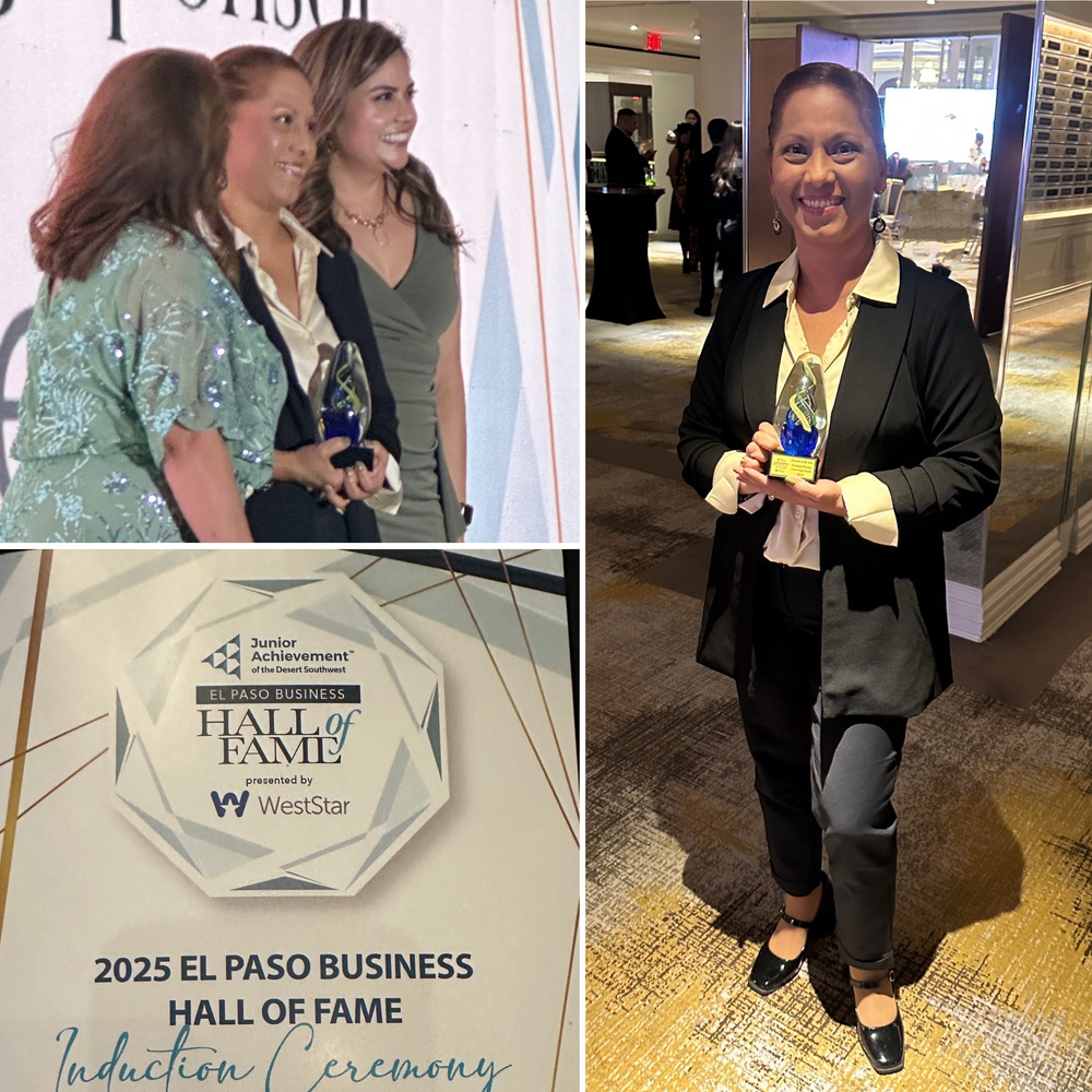 Image of Ms. Norma Payan accepting her award