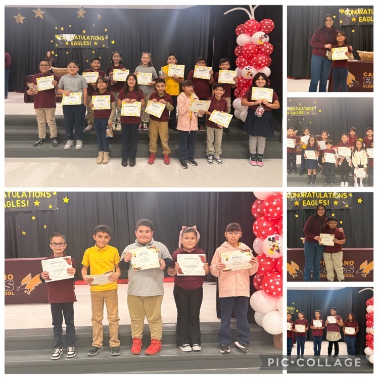 students posing for 9 weeks awards