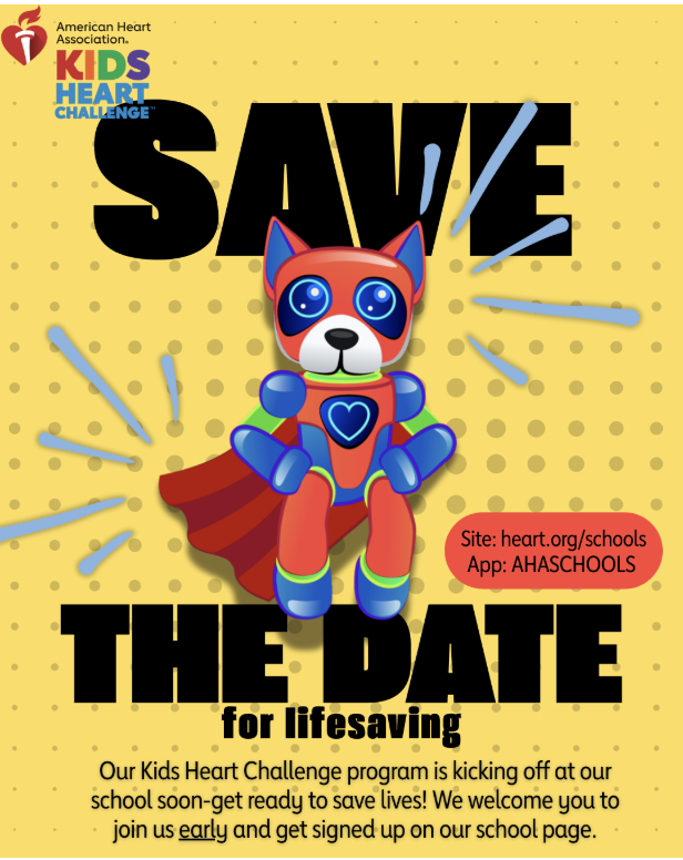 Save the date for Kids Heart Challenge coming in February.
