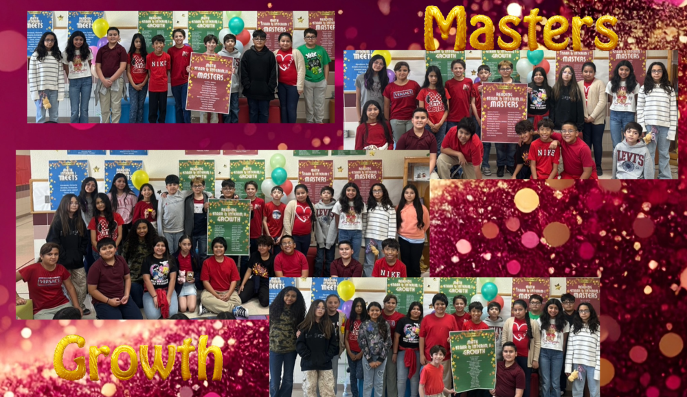 Students celebrate their Master's or Growth scores