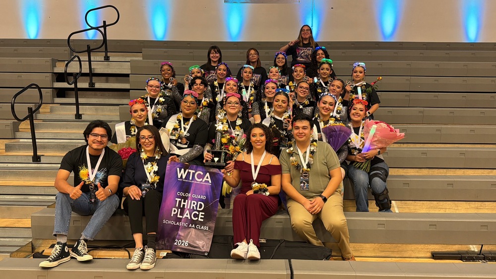 Parkland High School Momentum Guard Pose at WTCA Competition As  3rd Place Team