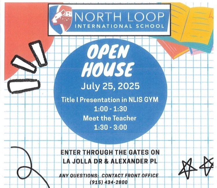 Open House: Title 1 presentation: 1:00pm Meet the Teacher: 1:00-3:30pm