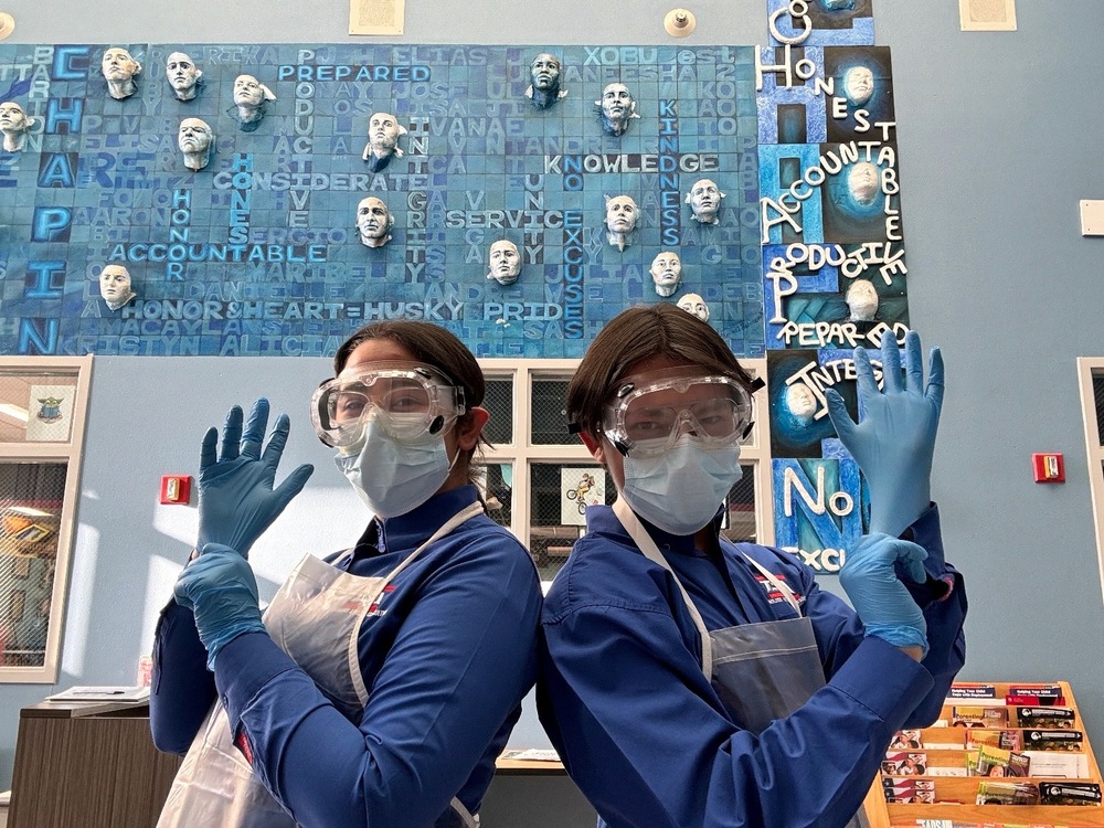 Parkland High School TSA Competition Participants in Science Lab Gear