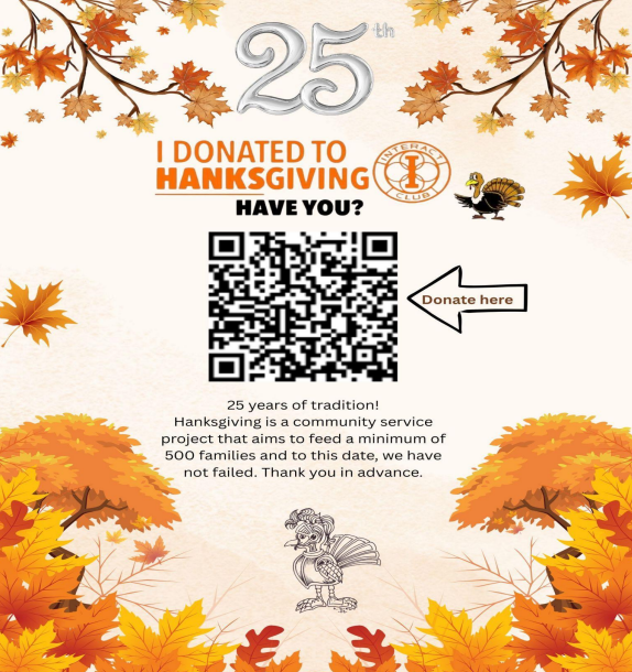 Hanksgiving Donations QR Code