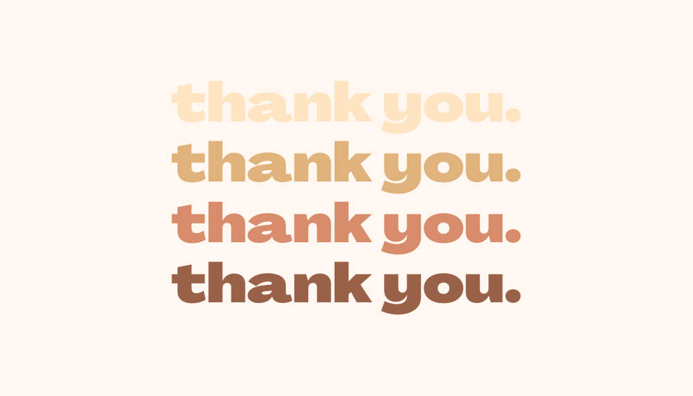 Thank you graphic image contains thank you four times