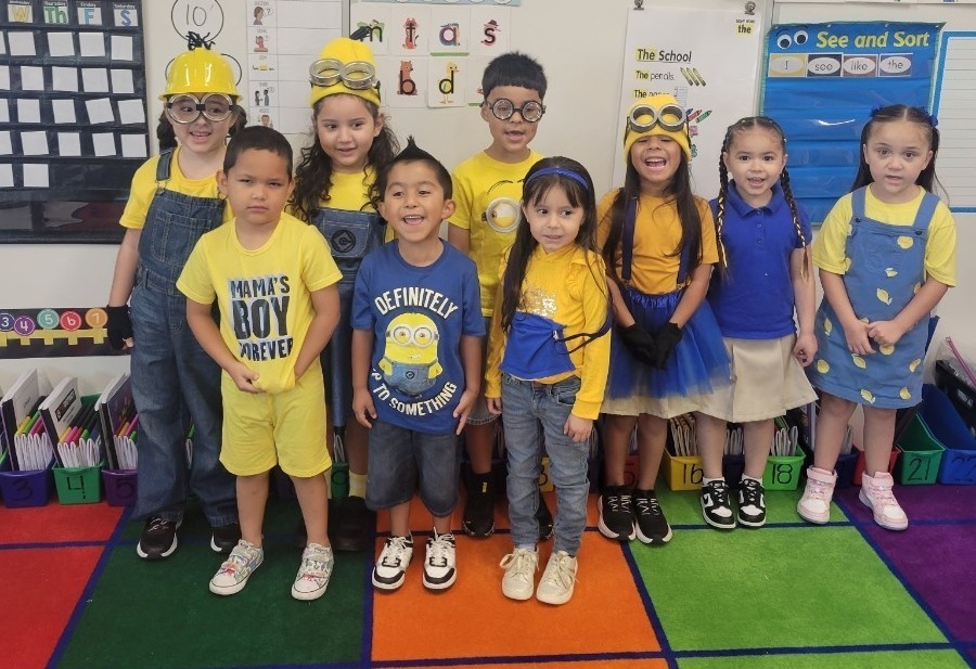 Students dressed up as minions to support Parkland High School in their Homecoming Week.