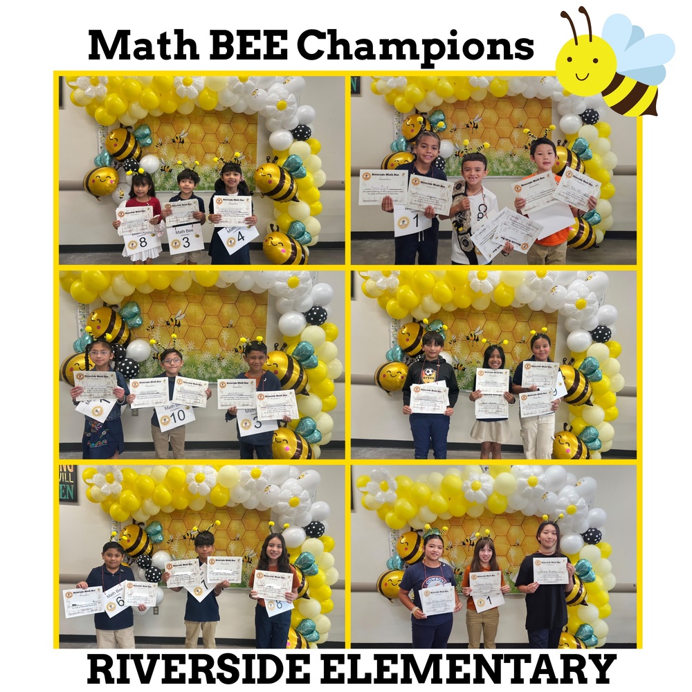 Riverside Elementary Math Bee Champions