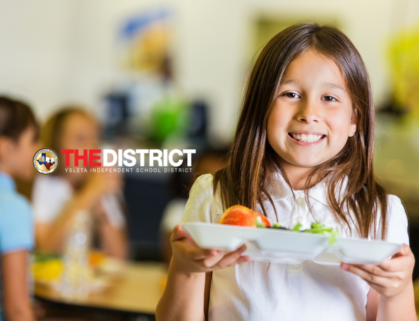 Girl with plate of food