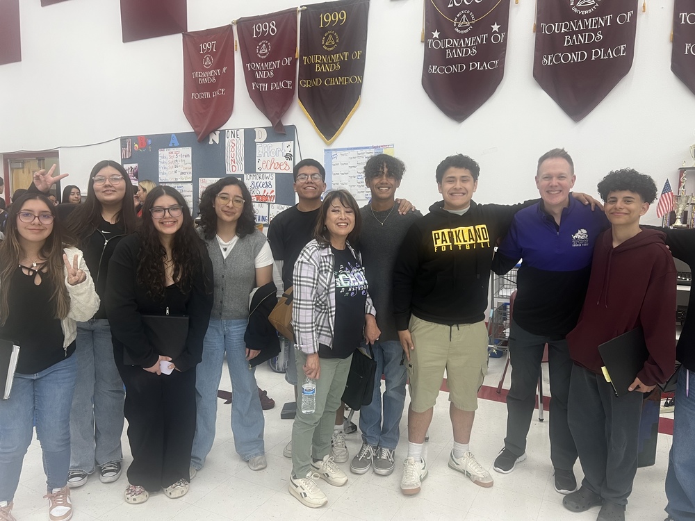 Parkland High School Choir Students with Ms. Garza