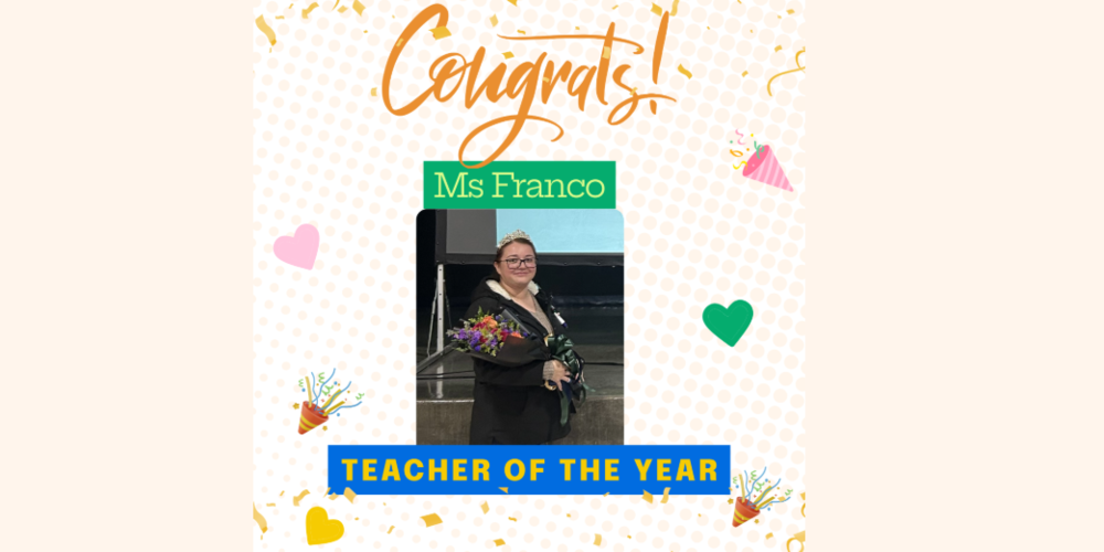 Ms Franco Teacher of the year
