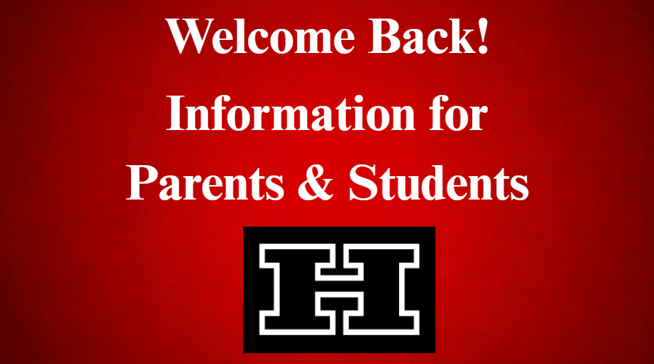 Welcome  Back Students! Click on link for Parents & Student Information