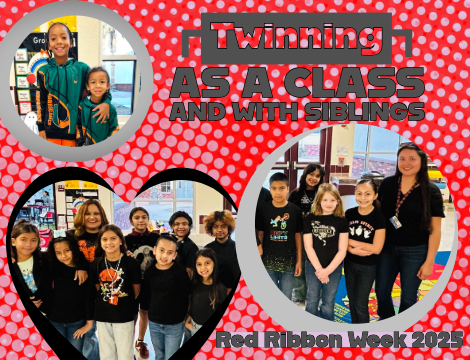 Students dress alike for Twin Day.