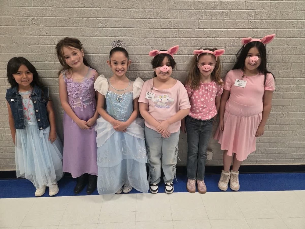 students dressed up in fairy tale costumes