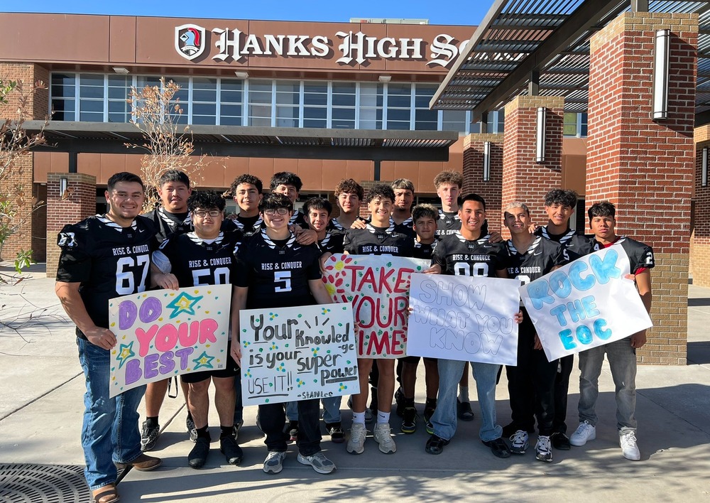 Hanks Football Hyping up Algebra I testers