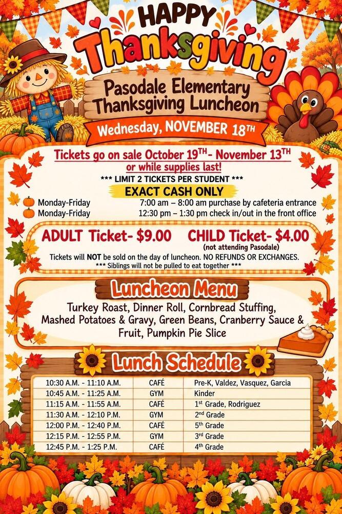Thanksgiving Luncheon Ticket Sales