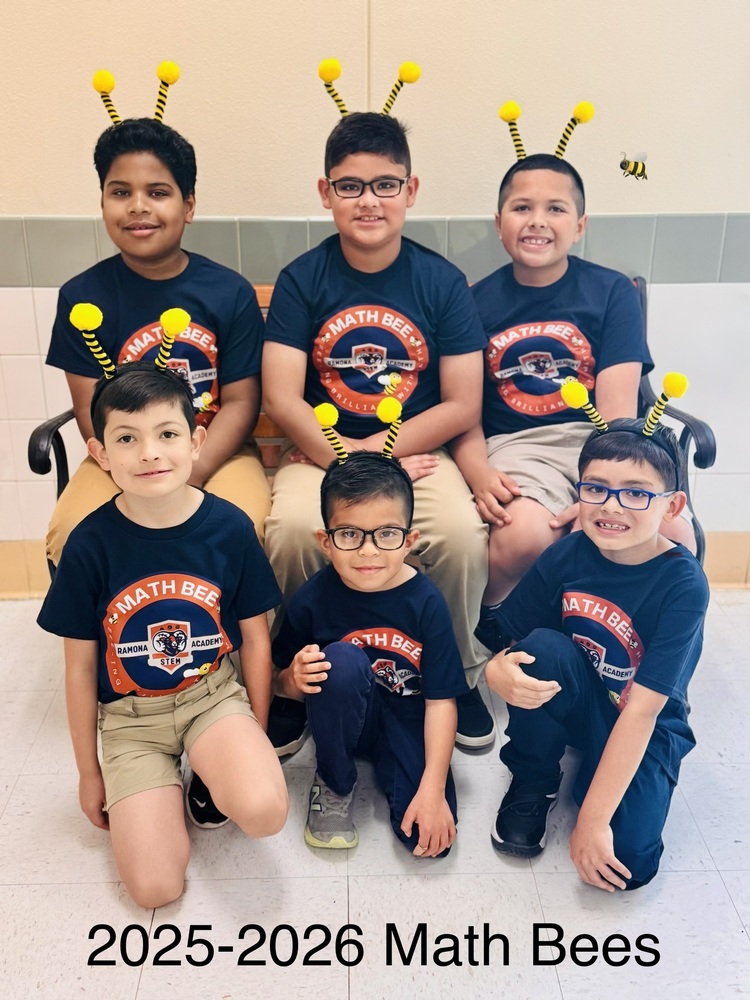 Math Bee participants with Bee attendas on.