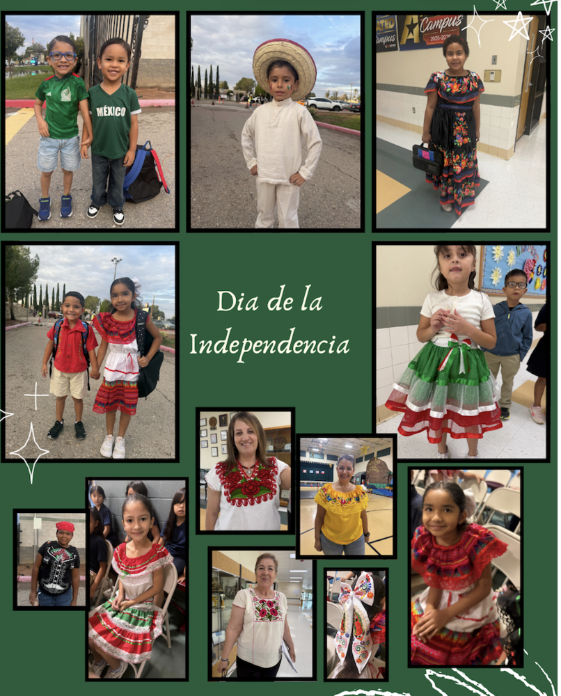 Pictures of students in thier Mexican culture colorful dress
