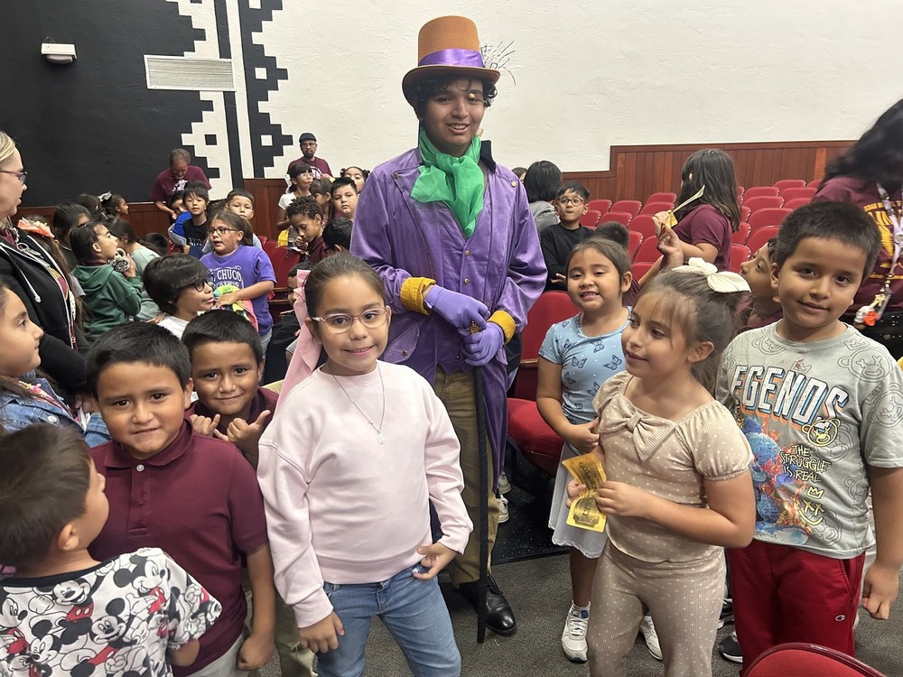 willy wonka with students