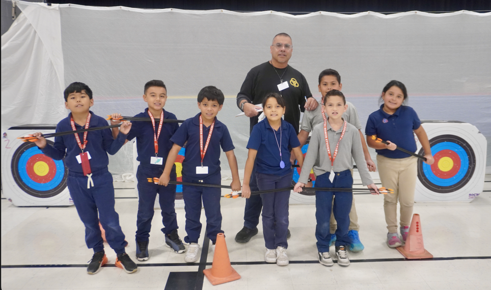 Students taking a break from thier Turkey Shoot competition