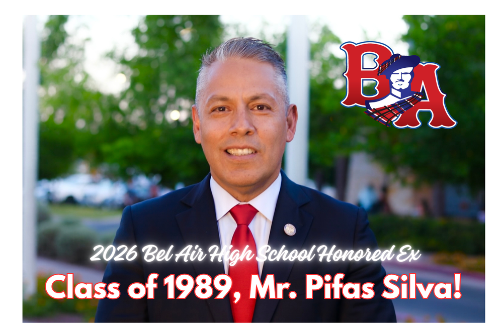 2026 Bel Air High School Honored Ex, from the class of 1989, Mr. Pifas Silva!