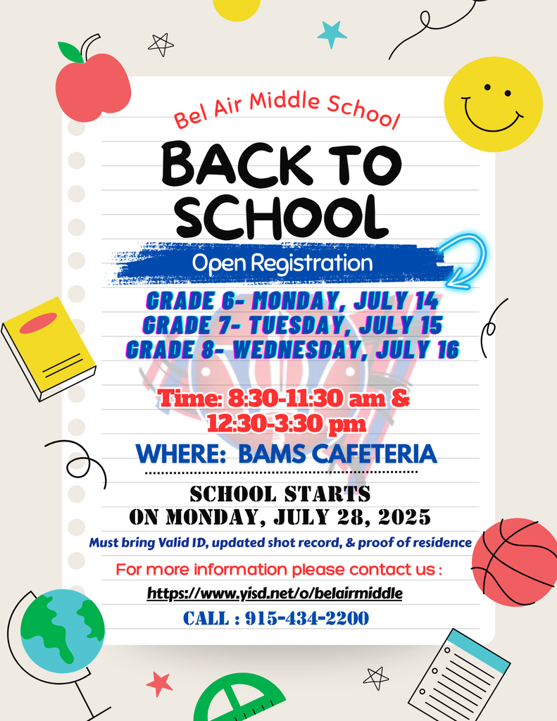 Back to School Registration here!
