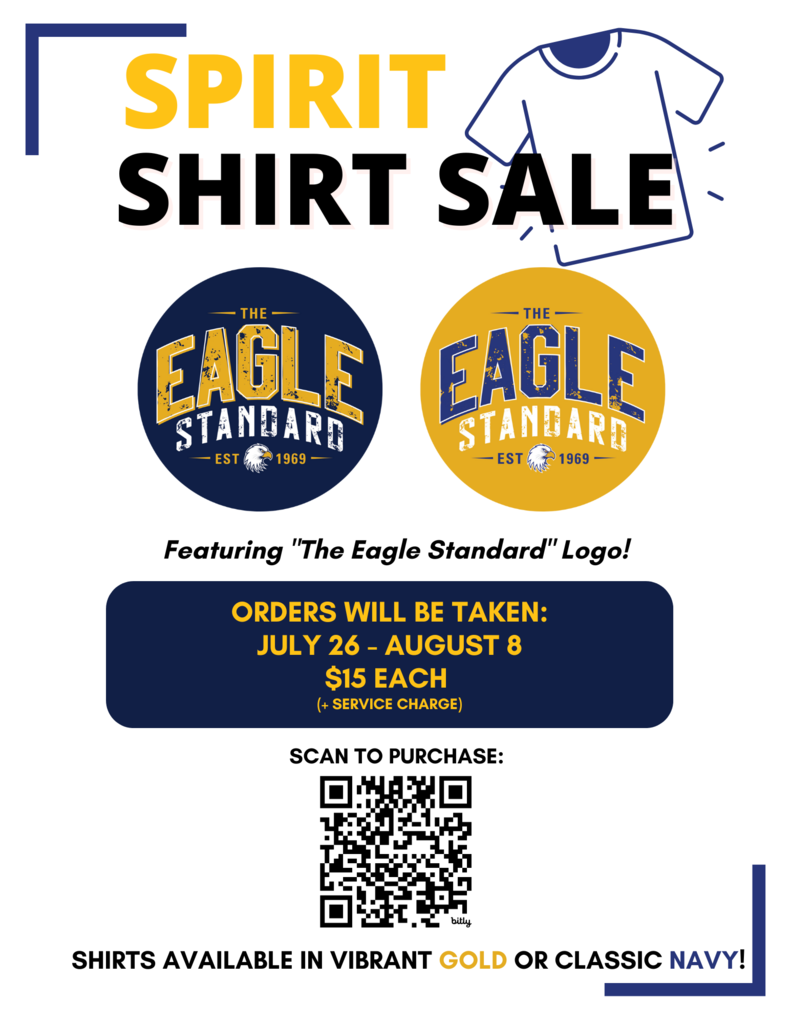 Spirit Shirts on sale for $15 plus service charge.