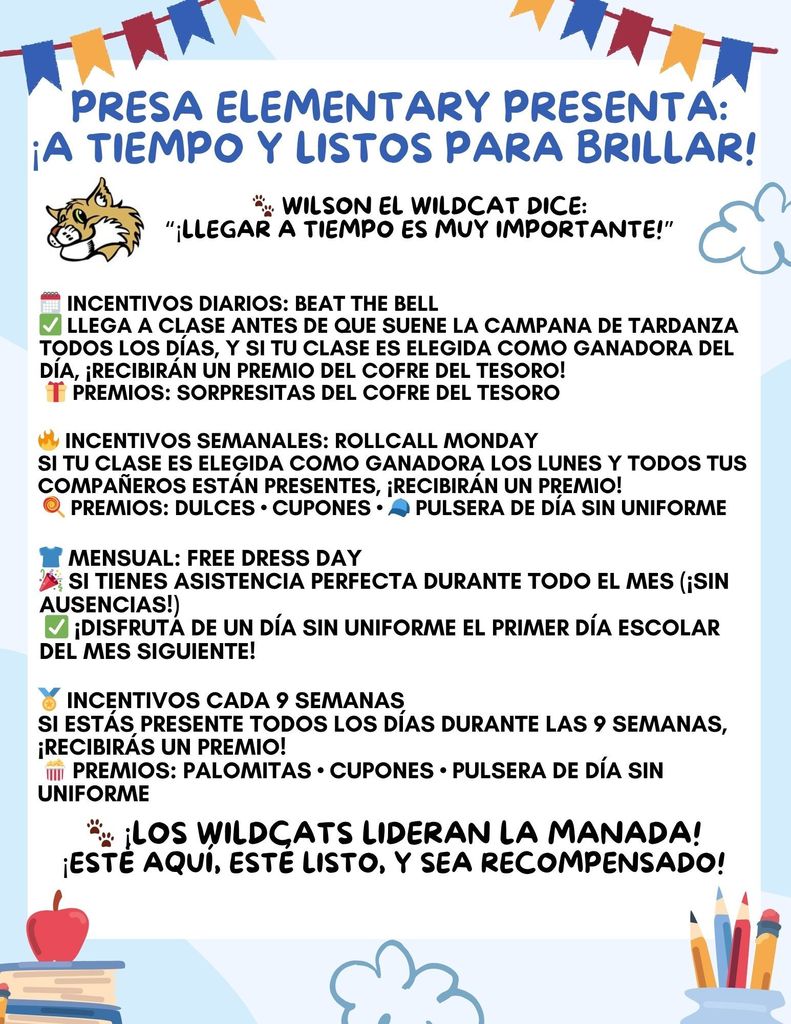 On Time and Ready to Shine Flyer in Spanish