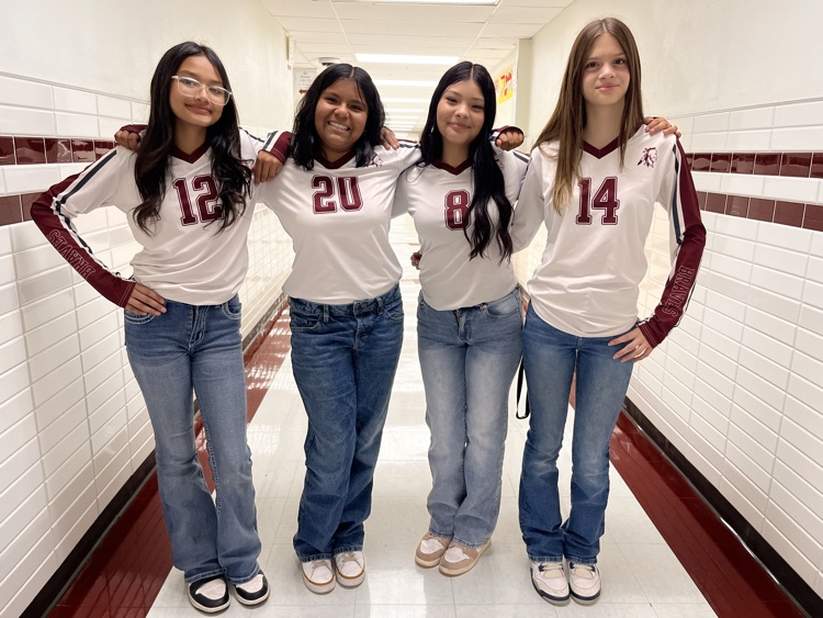 A few of our seventh grade girls volleyball players