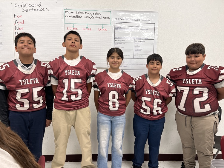 Our seventh grade football players