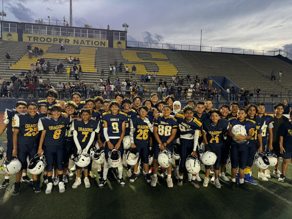 Photo of EKIS football players pot game.