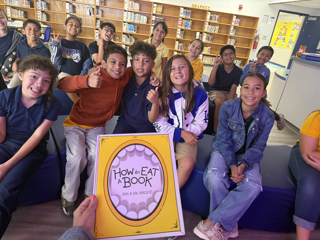 Students at the EKIS Library enjoying a good book.
