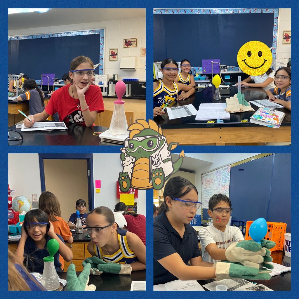 EKIS 7th grade students in Science class during an experiment.