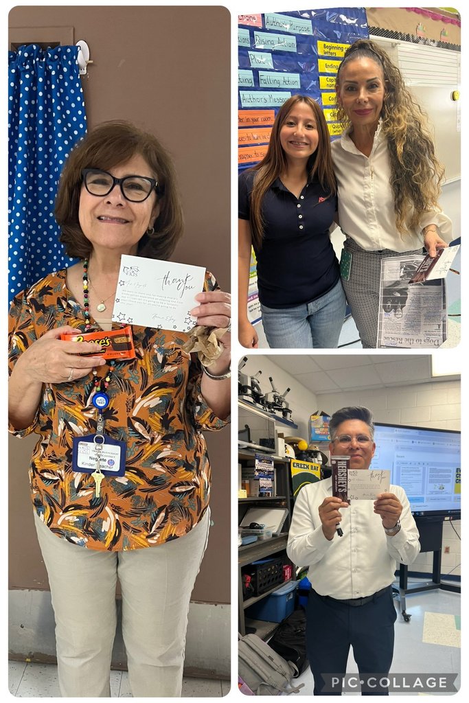 Photo collage of EKIS teachers receiving a Shout-Out for their great work.