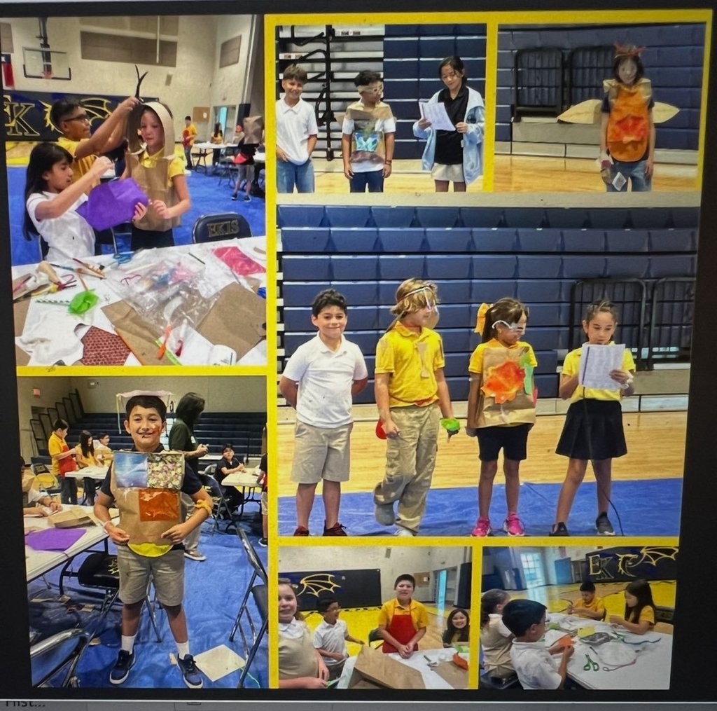 Photo collage of EKIS students at a GT competition.