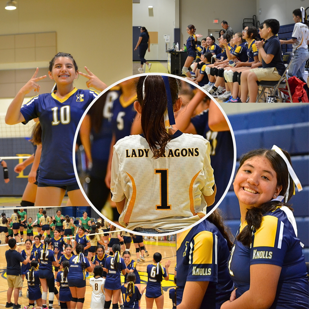 Photo collage of EKIS volleyball team members at a volleyball game.