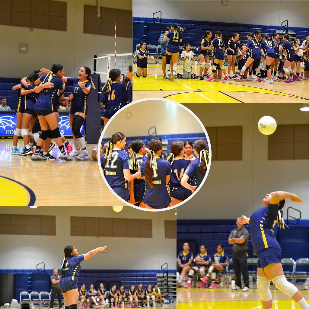 Photo collage of EKIS volleyball team members at a volleyball game.
