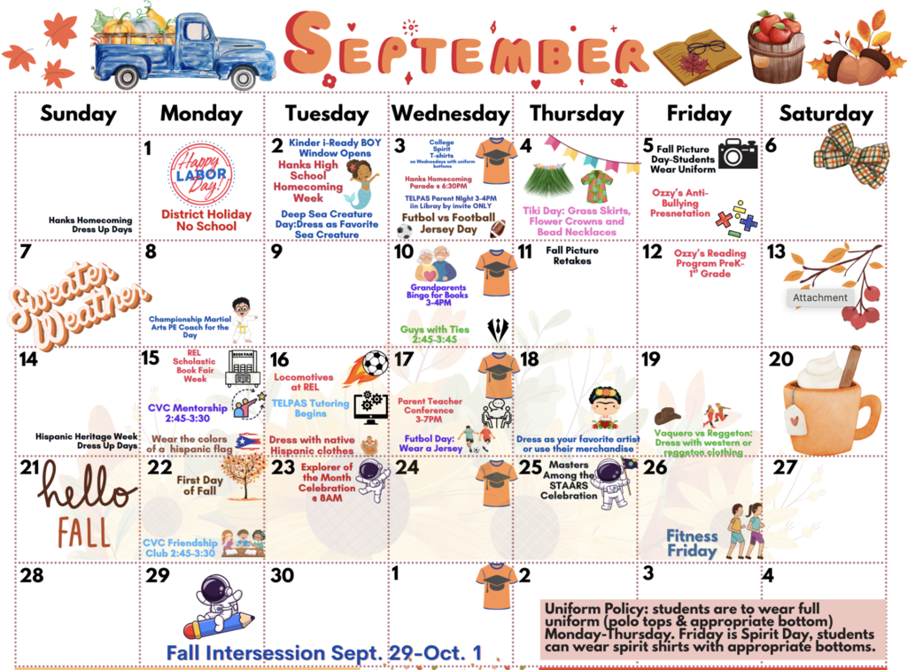 September calendar